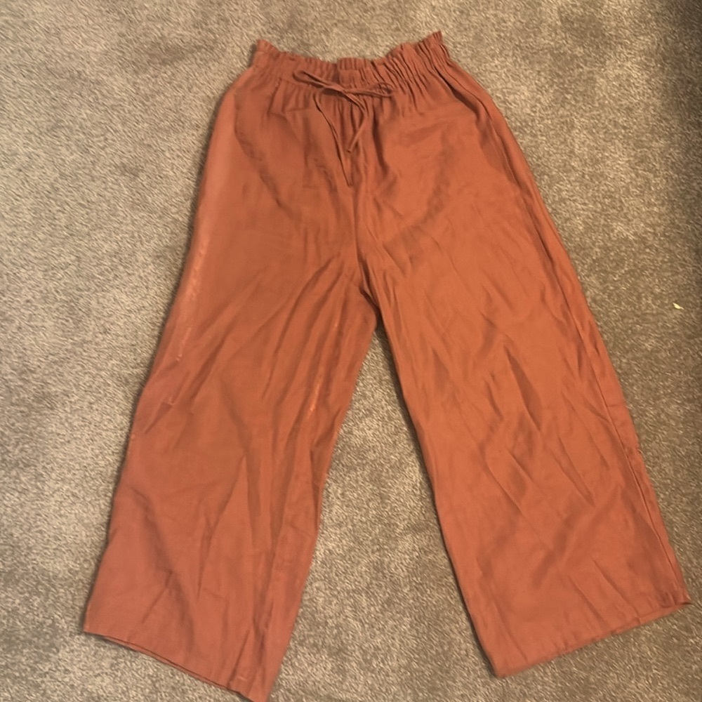 BY SWAN PARIS Orange Pant with Gold Sheen throughout that is simply divine